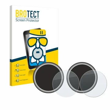 Front side of a product packaging with the brand logo BROTECT. Next to it is the device Numark NS4FX (Jog) shown with the corr
