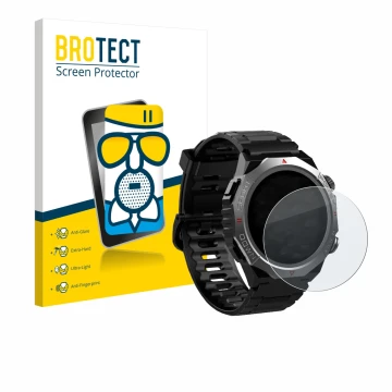 Front side of a product packaging with the brand logo BROTECT. Next to it is the device Atheewon S10 1.39