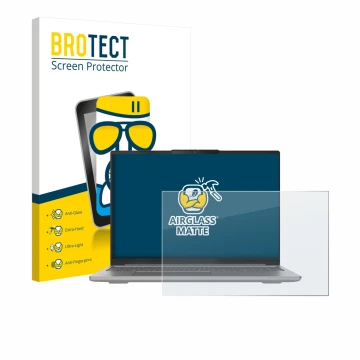 Front side of a product packaging with the brand logo BROTECT. Next to it is the device Lenovo IdeaPad Pro 5 Gen 10 16