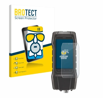 Front side of a product packaging with the brand logo BROTECT. Next to it is the device Testo 300 shown with the corresponding