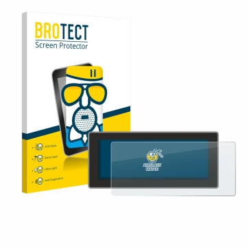 Front side of a product packaging with the brand logo BROTECT. Next to it is the device Hyundai Inster Xclass (2025) shown wit