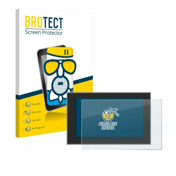 Front side of a product packaging with the brand logo BROTECT. Next to it is the device Dacia Duster 3 2025 shown with the cor