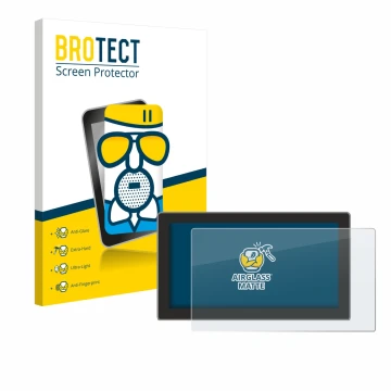 Front side of a product packaging with the brand logo BROTECT. Next to it is the device Cupra Tavascan 15