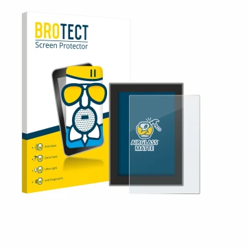 Front side of a product packaging with the brand logo BROTECT. Next to it is the device Volvo S90 (2018–2024) shown with the c