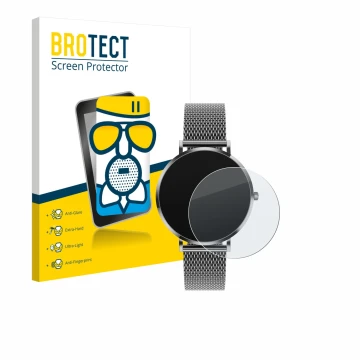 Front side of a product packaging with the brand logo BROTECT. Next to it is the device Pireware Amory 5 shown with the corres