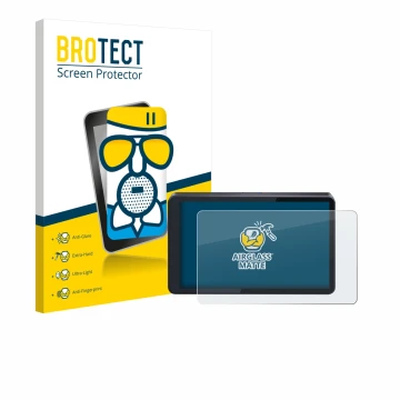 Front side of a product packaging with the brand logo BROTECT. Next to it is the device CARabc DB601 shown with the correspond