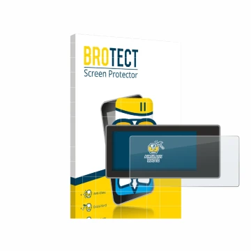 Front side of a product packaging with the brand logo BROTECT. Next to it is the device Acta Berg Radio shown with the corresp