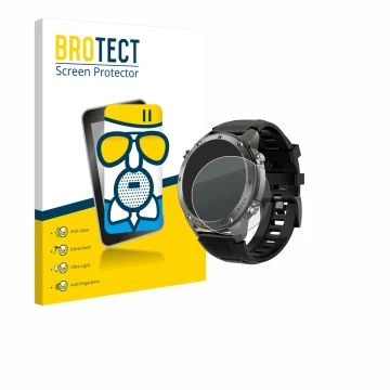 Front side of a product packaging with the brand logo BROTECT. Next to it is the device Knauermann GPS 4 (2025) shown with the