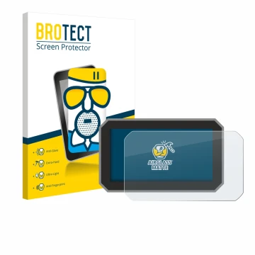Front side of a product packaging with the brand logo BROTECT. Next to it is the device Honda Forza 2025 shown with the corres