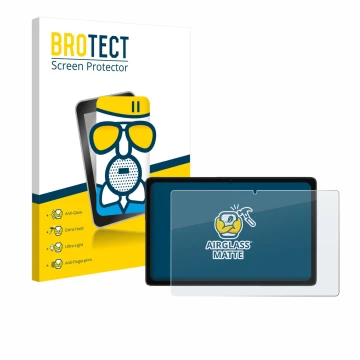 Front side of a product packaging with the brand logo BROTECT. Next to it is the device ZTE Blade X10 II shown with the corres