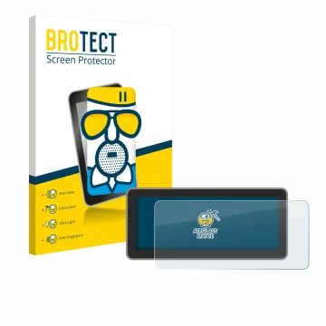 Front side of a product packaging with the brand logo BROTECT. Next to it is the device Vantrue Nexus 4 Pro shown with the cor