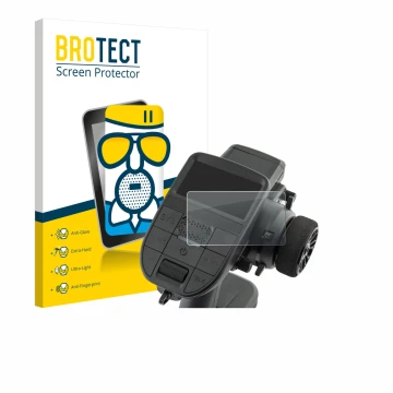 Front side of a product packaging with the brand logo BROTECT. Next to it is the device Radiomaster MT12 shown with the corres