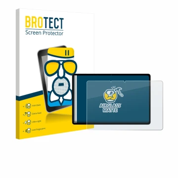 Front side of a product packaging with the brand logo BROTECT. Next to it is the device Oppo Pad SE shown with the correspondi