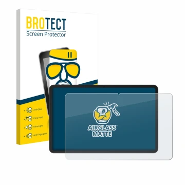 Front side of a product packaging with the brand logo BROTECT. Next to it is the device Doogee V Pad 12