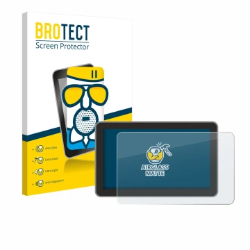 Front side of a product packaging with the brand logo BROTECT. Next to it is the device Bambu Lab H2D shown with the correspon