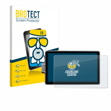 Front side of a product packaging with the brand logo BROTECT. Next to it is the device Viltrox DC-A1 2800 shown with the corr