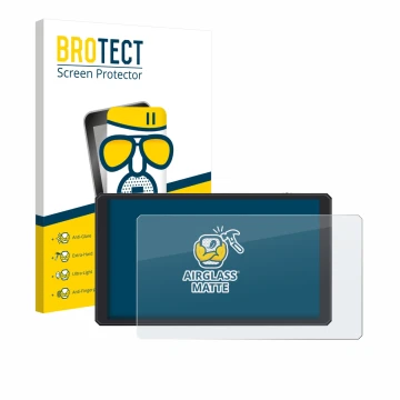 Front side of a product packaging with the brand logo BROTECT. Next to it is the device Feelworld CUT6 6