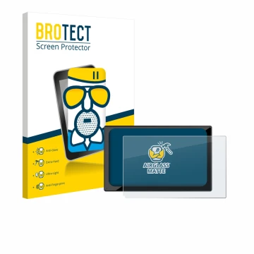 Front side of a product packaging with the brand logo BROTECT. Next to it is the device Carpuride V9 9