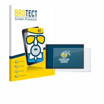 Front side of a product packaging with the brand logo BROTECT. Next to it is the device Renault Master 2025 shown with the cor