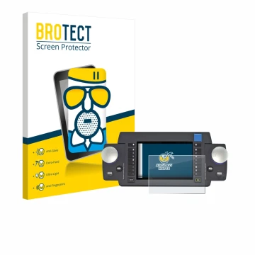 Front side of a product packaging with the brand logo BROTECT. Next to it is the device ESU Ecos 50220 shown with the correspo