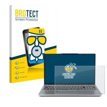 Front side of a product packaging with the brand logo BROTECT. Next to it is the device terra Mobile 1551R i7 1355U W11P shown