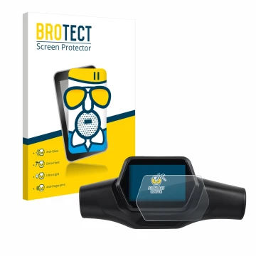 Front side of a product packaging with the brand logo BROTECT. Next to it is the device Segway Ninebot ZT3 D shown with the co