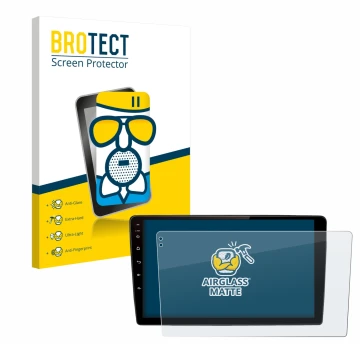 Front side of a product packaging with the brand logo BROTECT. Next to it is the device Junsun V2 Plus 10