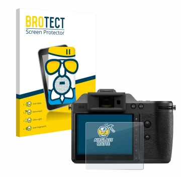 Front side of a product packaging with the brand logo BROTECT. Next to it is the device Hasselblad X2D II 100C shown with the 