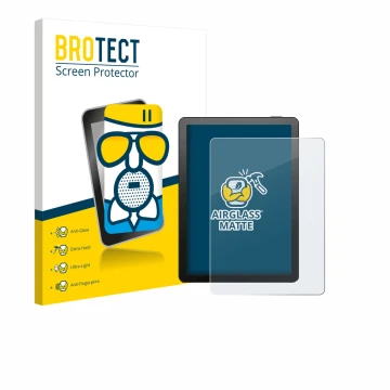Front side of a product packaging with the brand logo BROTECT. Next to it is the device Bigme B6 Color shown with the correspo