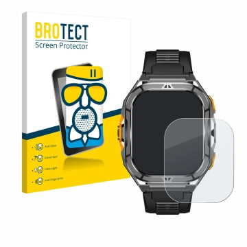 Front side of a product packaging with the brand logo BROTECT. Next to it is the device Stahlgear Thor 3.0 shown with the corr