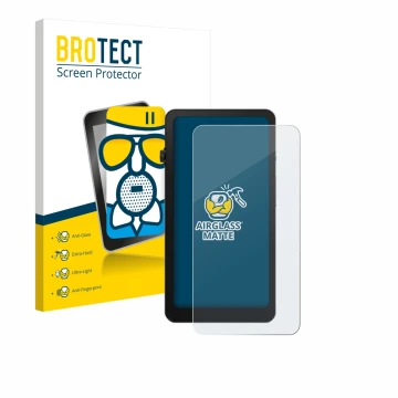 Front side of a product packaging with the brand logo BROTECT. Next to it is the device DuRoBo Krono shown with the correspond