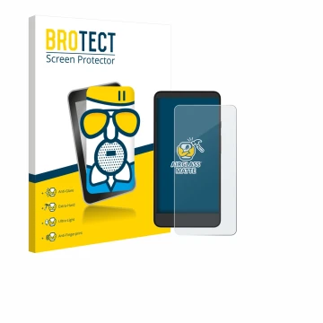 Front side of a product packaging with the brand logo BROTECT. Next to it is the device Xiaomi Moaan InkPalm Mini Plus 2 shown