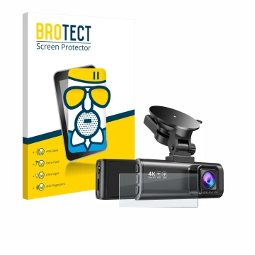 Front side of a product packaging with the brand logo BROTECT. Next to it is the device Redtiger F7NP shown with the correspon