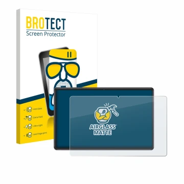 Front side of a product packaging with the brand logo BROTECT. Next to it is the device ZIOVO Z118 10.1