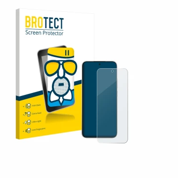 Front side of a product packaging with the brand logo BROTECT. Next to it is the device Xiaomi 15T shown with the correspondin