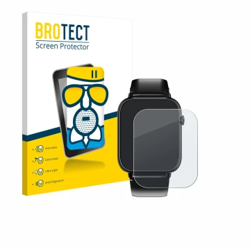 Front side of a product packaging with the brand logo BROTECT. Next to it is the device Oukitel V3 1.83