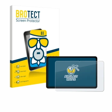 Front side of a product packaging with the brand logo BROTECT. Next to it is the device Doogee U12 shown with the correspondin