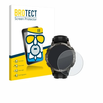 Front side of a product packaging with the brand logo BROTECT. Next to it is the device Kospet Tank T4 shown with the correspo