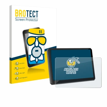 Front side of a product packaging with the brand logo BROTECT. Next to it is the device Carpuride W502BS Pro 5