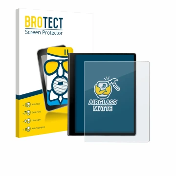 Front side of a product packaging with the brand logo BROTECT. Next to it is the device eazeye Paper 2.0 shown with the corres