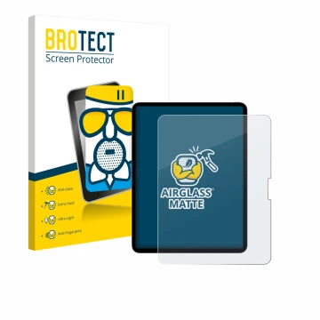 Front side of a product packaging with the brand logo BROTECT. Next to it is the device Apple iPad Pro 13