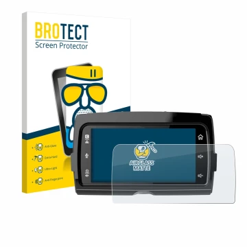 Front side of a product packaging with the brand logo BROTECT. Next to it is the device Harley Davidson Soundstream Reserve WH