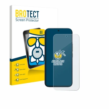 Front side of a product packaging with the brand logo BROTECT. Next to it is the device Xiaomi Redmi K90 Pro Max shown with th
