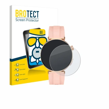 Front side of a product packaging with the brand logo BROTECT. Next to it is the device Knauermann Pro 4 Mini 2026 shown with 