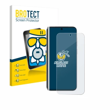 Front side of a product packaging with the brand logo BROTECT. Next to it is the device Vivo X300 Pro shown with the correspon