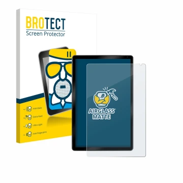 Front side of a product packaging with the brand logo BROTECT. Next to it is the device Yicty C108 10.1