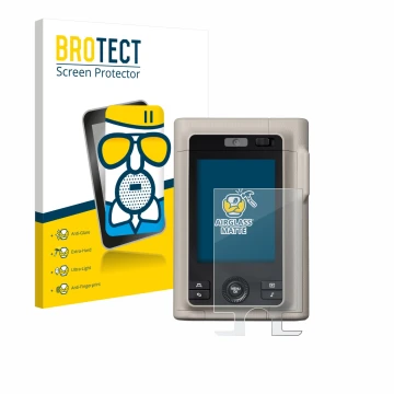 Front side of a product packaging with the brand logo BROTECT. Next to it is the device Fujifilm Instax Mini LiPlay Plus shown