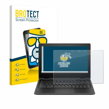 Front side of a product packaging with the brand logo BROTECT. Next to it is the device HP Fortis Flip G1i 11