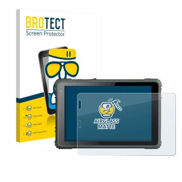 Front side of a product packaging with the brand logo BROTECT. Next to it is the device Geshem MTK6877 shown with the correspo