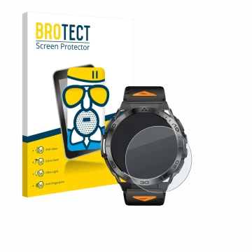 Front side of a product packaging with the brand logo BROTECT. Next to it is the device Rogbid Titan K shown with the correspo
